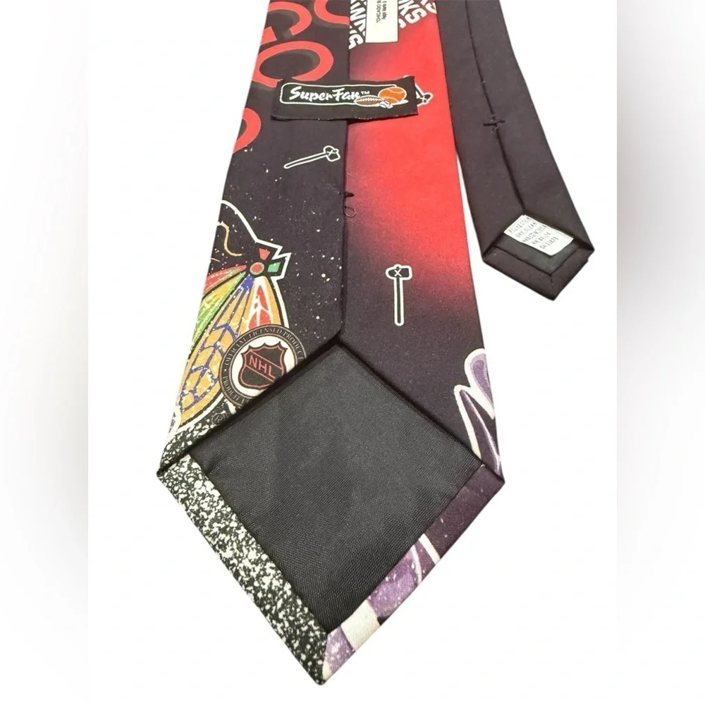 Chicago Blackhawks Ralph Marlin & Co. NHL 1994 Vintage Men’s Neck Tie Black, Red
